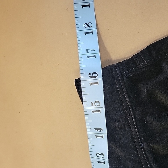 White House Black Market Blanc Size 6 Black Velvet Jeans Boot Leg, EUC - Picture 6 of 11